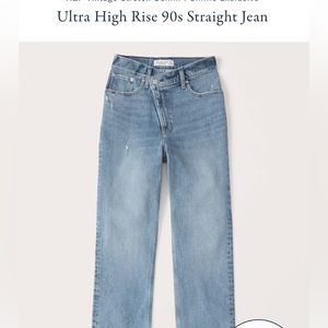 Abercrombie ultra high rise 90s straight jean